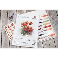 Luca-S The Poppy Flowers Counted Cross Stitch Kit