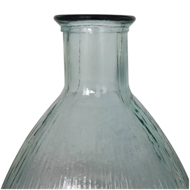 23" Clear Ribbed Spanish Bottle Vase