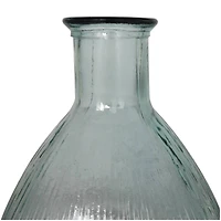 23" Clear Ribbed Spanish Bottle Vase