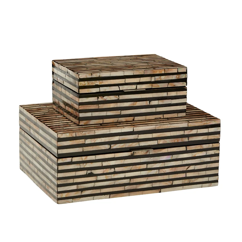 Black Mother of Pearl Coastal Box Set