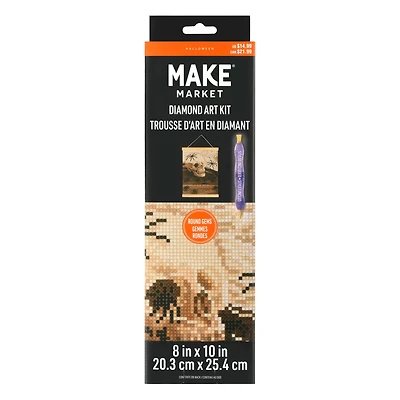 8" x 10" Spider Skull Diamond Art Kit with Magnetic Frame by Make Market®