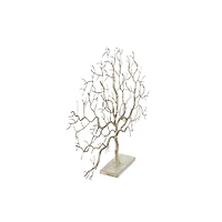 32" Silver Metal Tree Sculpture