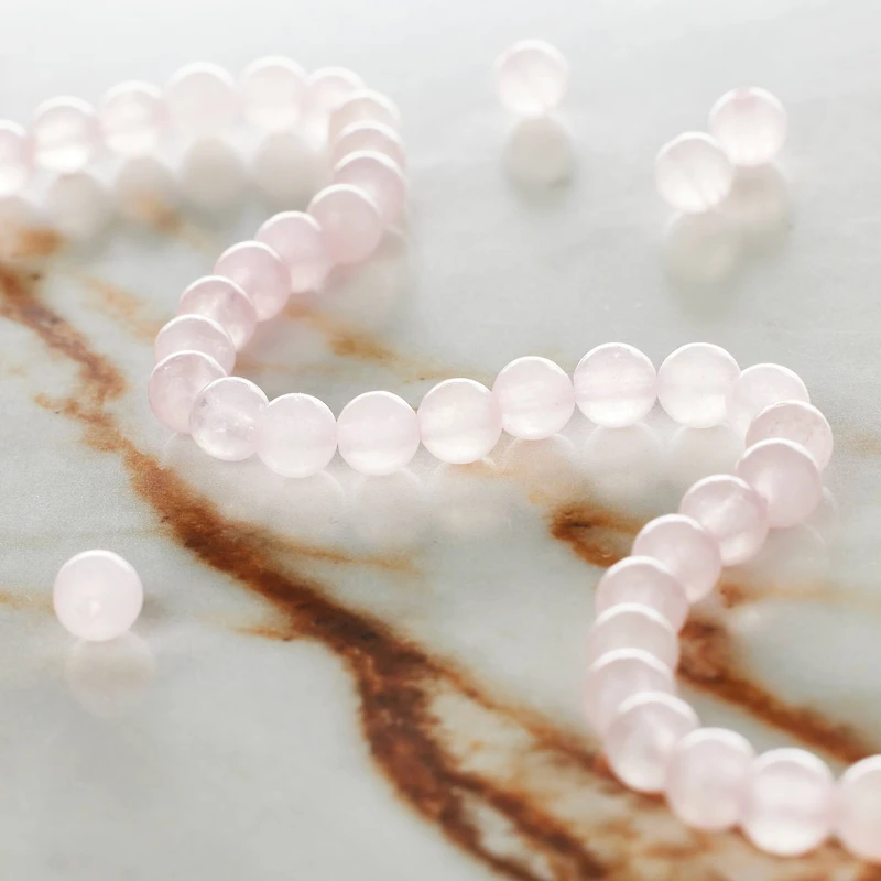 12 Pack: Rose Quartz Round Beads, 6mm by Bead Landing™