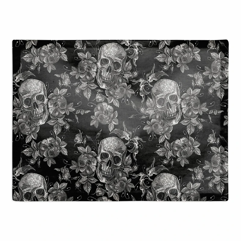 Floral Skulls Cotton Twill Placemat