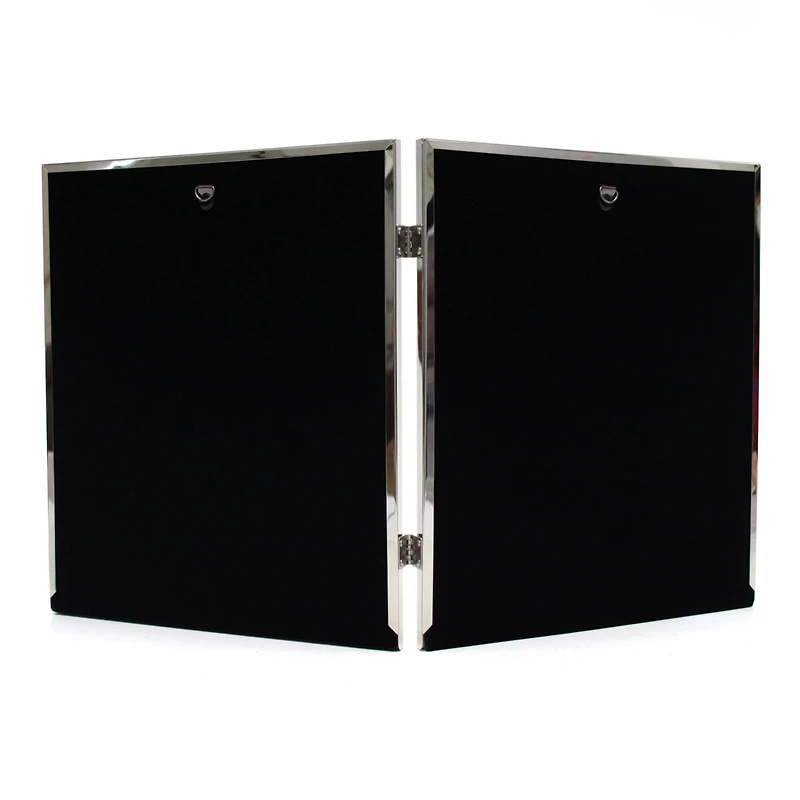 Expressions™ 2 Opening 5" x 7" Silver Hinged Frame with Mat by Studio Décor®