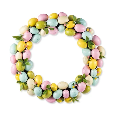 Glitzhome® 18" Easter Eggs Wreath
