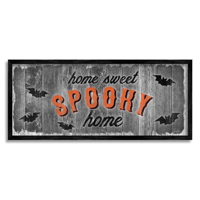 Stupell Industries Sweet Spooky Home Sign Framed Giclee Art