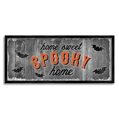 Stupell Industries Sweet Spooky Home Sign Framed Giclee Art