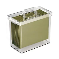 Clear Letter File Storage Case with Top Handle by Simply Tidy®