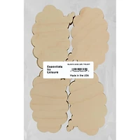 Essentials by Leisure Arts 24 Pack 3.75" x 2.5" Cloud Thought Bubble Flat Wood Shape