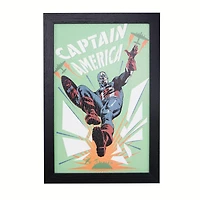 Marvel Comics Captain America Retro Framed Wall Art
