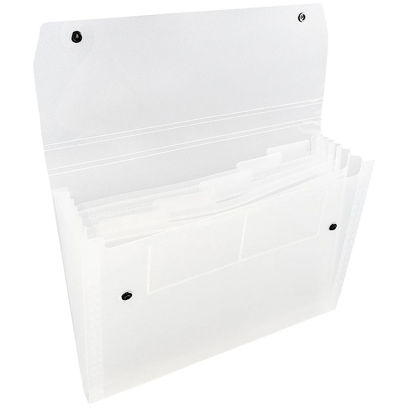 JAM Paper 9" x 13" Clear Plastic Accordion Folder
