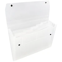 JAM Paper 9" x 13" Clear Plastic Accordion Folder