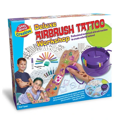 Small World Toys Deluxe Airbrush Tattoo Workshop DIY Kit