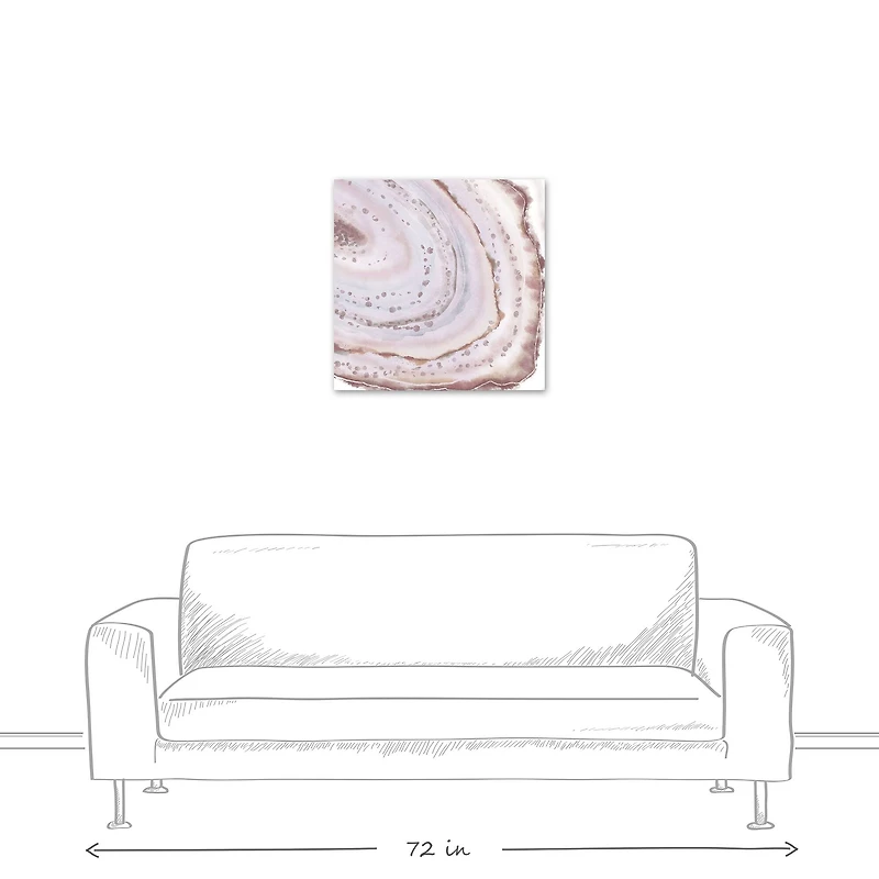 Blush Geode 24" x 24" Canvas Wall Art