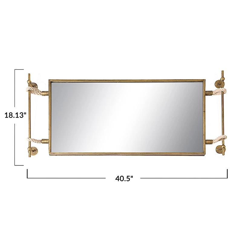 Hello Honey® 18" Iron & Glass Reflective Wall Mirror