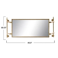 Hello Honey® 18" Iron & Glass Reflective Wall Mirror