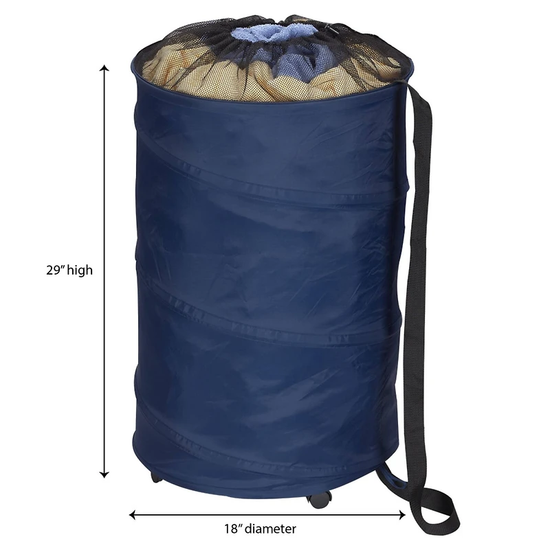 Household Essentials Rolling Pop Up Hamper