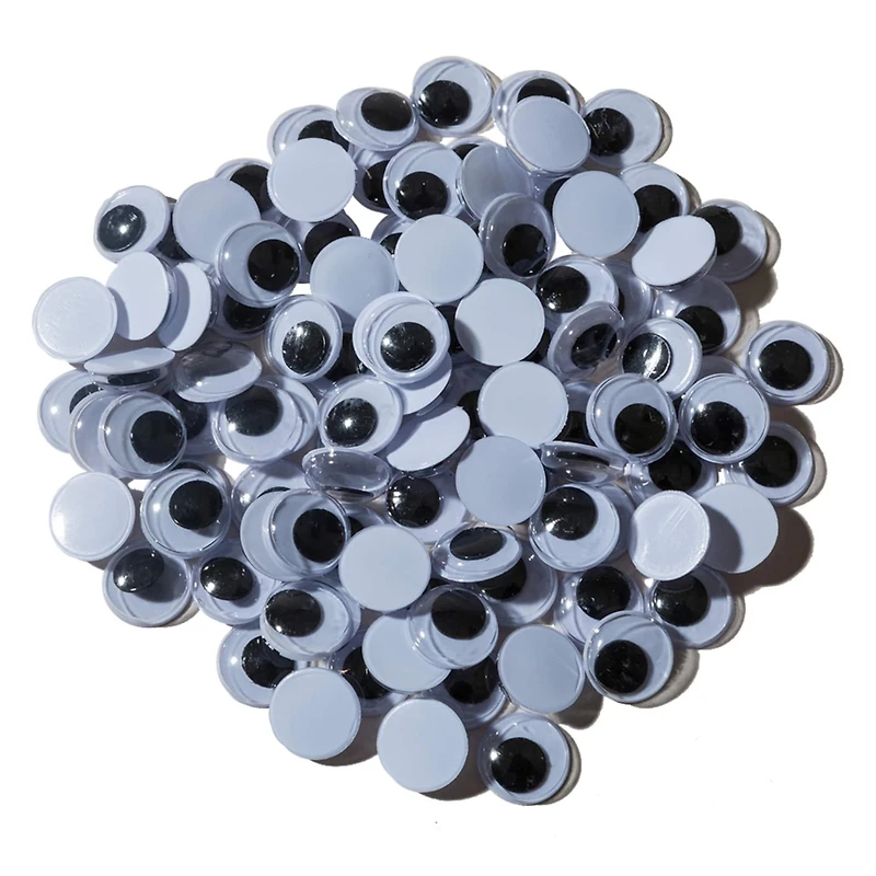 Creativity Street® 10mm Black Glue-On Wiggle Eyes, 100ct. 