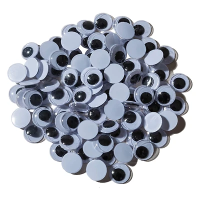 Creativity Street® 10mm Black Glue-On Wiggle Eyes, 100ct. 