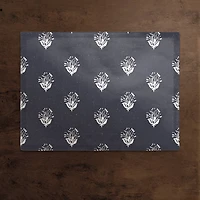 Navy Floral Pattern 18" x 14" Cotton Twill Placemat