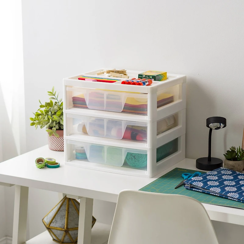 IRIS 13" Clear Tabletop Storage Drawers