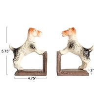 Hello Honey® 5.75" Jack Russell Terrier Cast Metal Bookend Set