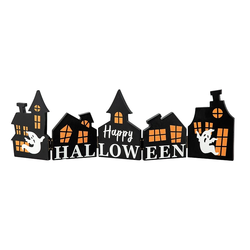 Glitzhome® 2ft. Halloween Hinged Haunted House Table Décor
