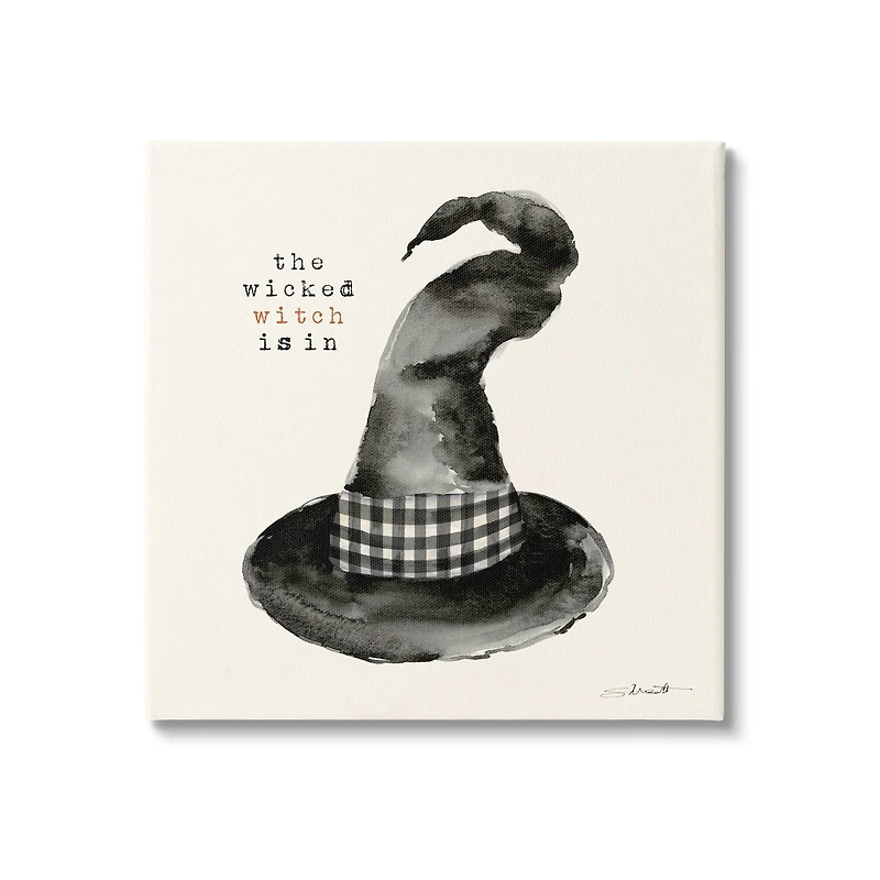 Stupell Industries The Wicked Witch Is In Halloween Canvas Wall Art