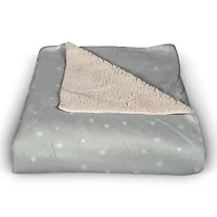 Snowy Calm Bright 50x60 Sherpa Fleece Blanket