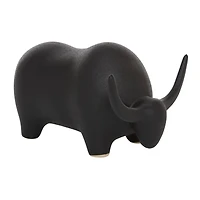 The Novogratz 11" Black Contemporary Bull Sculpture