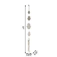Flora Bunda 24" Ceramic Hamsa Hand With Tassel