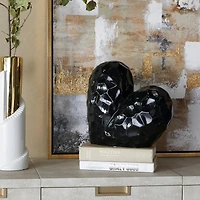 Ceramic Contemporary Heart Sculpture