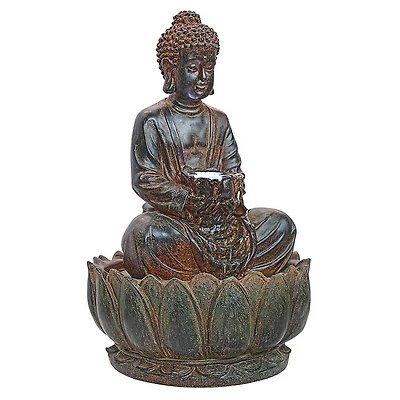 Design Toscano 15" Endless Serenity Buddha Sculptural Fountain