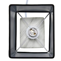 Simple Designs White Marbled Ceramic Table Lamp