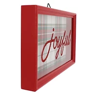 10" Christmas Plaid Joyful Wall Décor by Ashland®