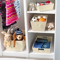 Simplify Ivory Large Storage Shelf Tote Set