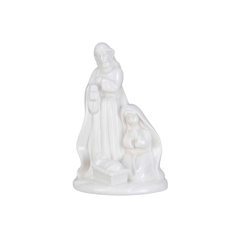 Hello Honey® 6" White Stoneware Holy Family Décor