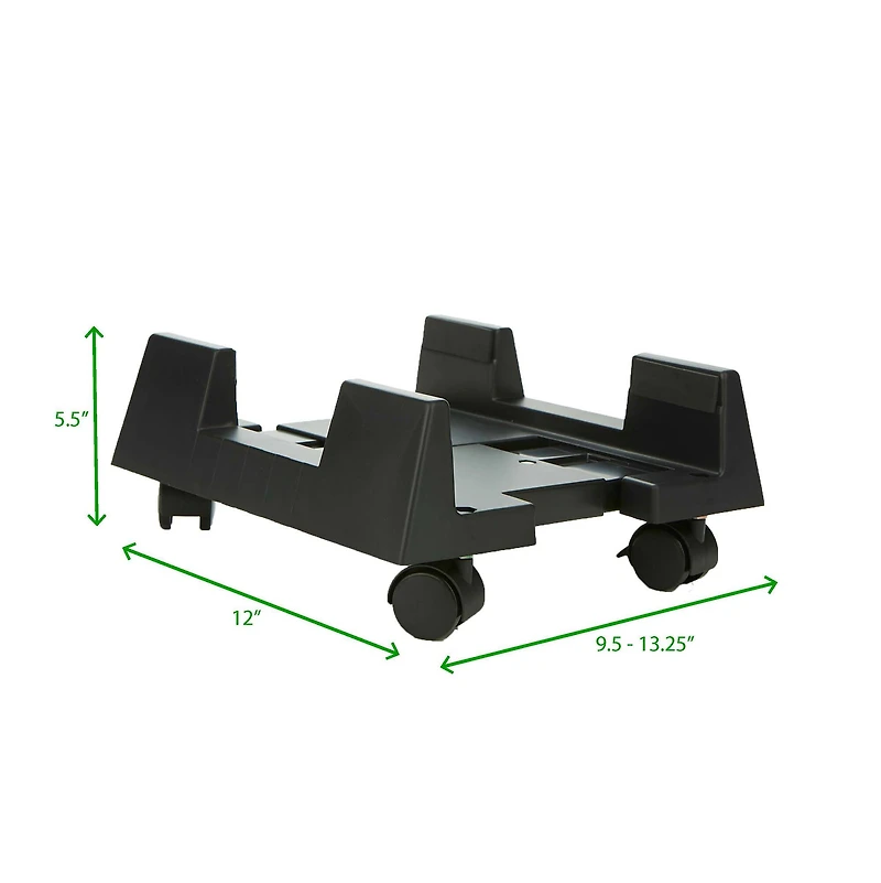Mind Reader Black Adjustable Mobile Computer Stand