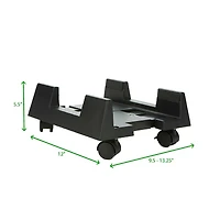 Mind Reader Black Adjustable Mobile Computer Stand
