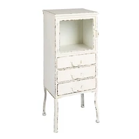 Hello Honey® Antique White Rustic Farmhouse Storage Cabinet
