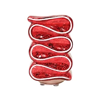 5.25" Red & White Candy Twist Glass LED Tabletop Décor by Ashland®