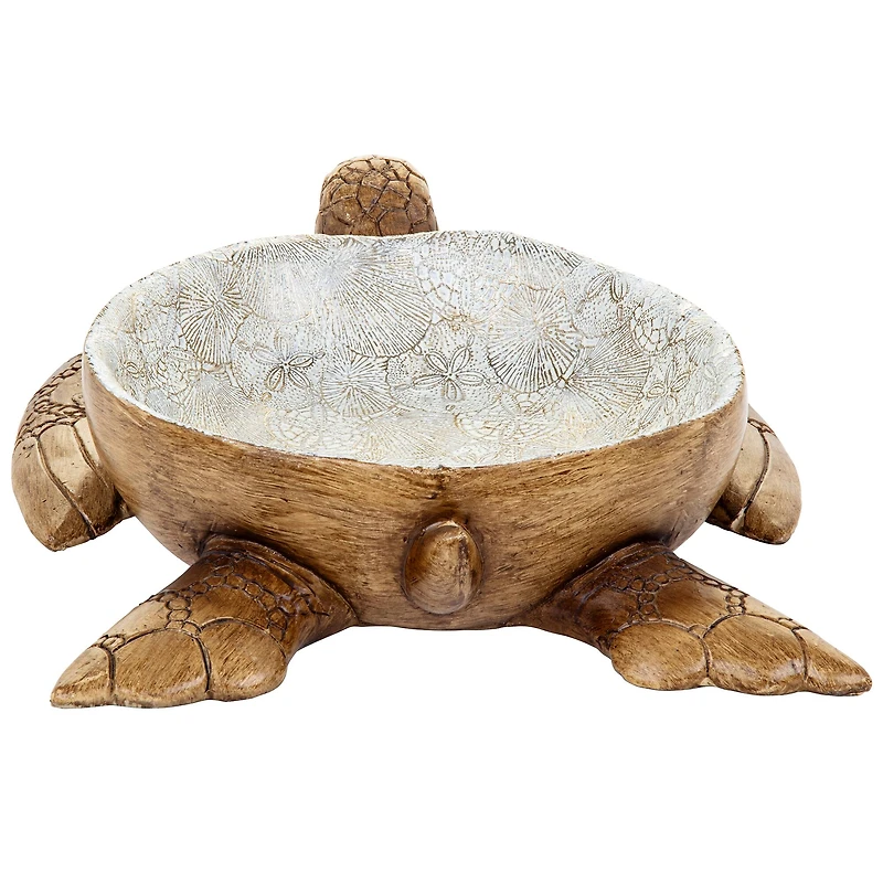 Design Toscano On the Ocean's Beach Sea Turtle Bowl