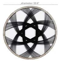 The Novogratz Black Wood Modern Wall Decor, 34" x 34" x 1"