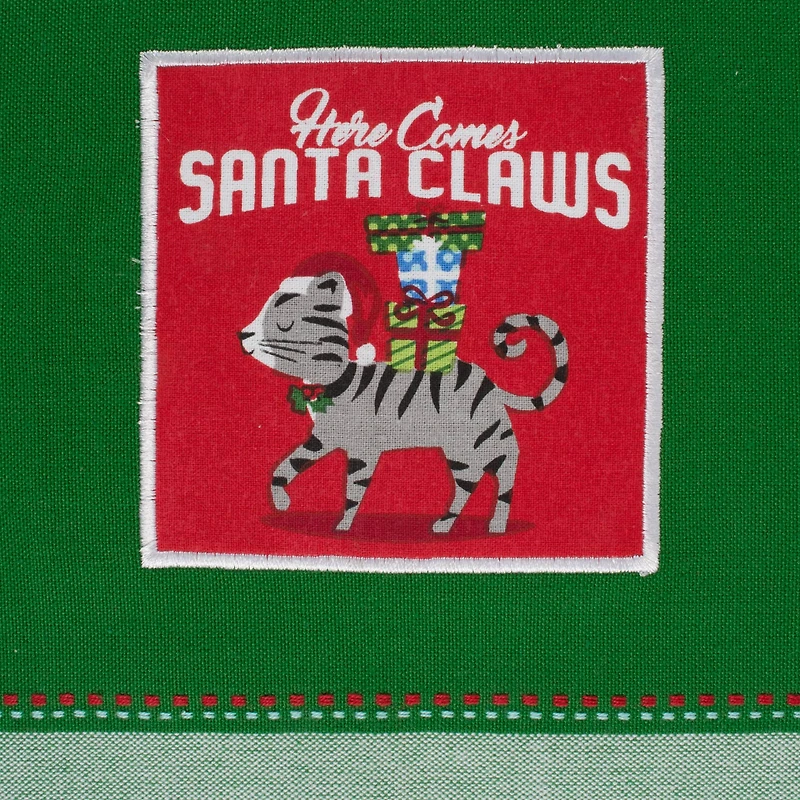 DII® Christmas Kitty Embellished Dishtowel Set