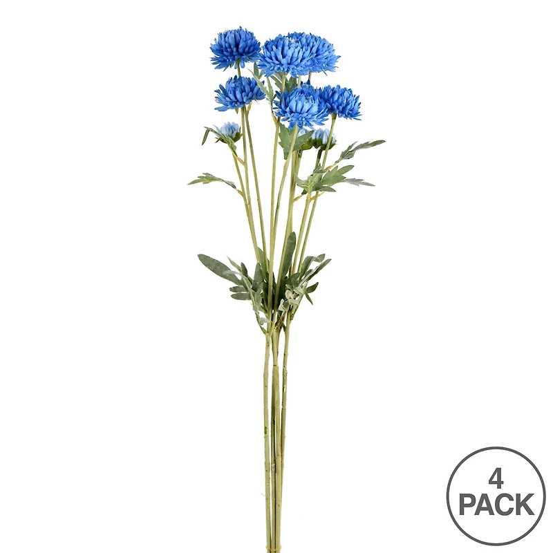 Blue Daisy Spray, 4ct.