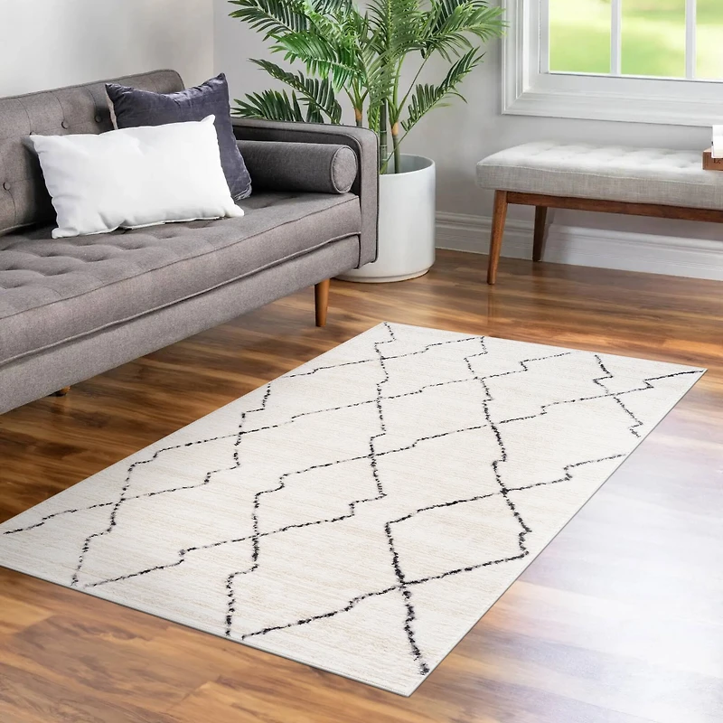 White Diamond Trellis Area Rug by Ashland