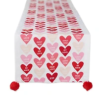 DII® 72" Conversation Hearts Print Table Runner