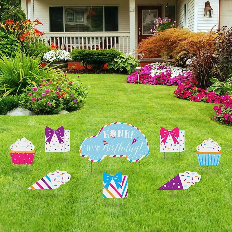 Kate Aspen® Rainbow Birthday Yard Sign Set