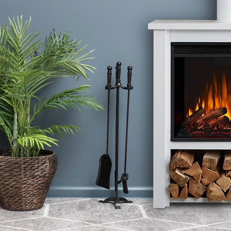 Mind Reader 3 Piece Iron Steel Fireplace Tool Set